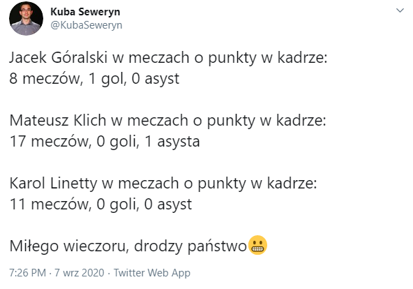 Góralski, Klich i Linetty w meczach KADRY O PUNKTY!